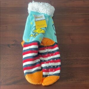 Peanuts Casual Socks Orange Red Cozy Design